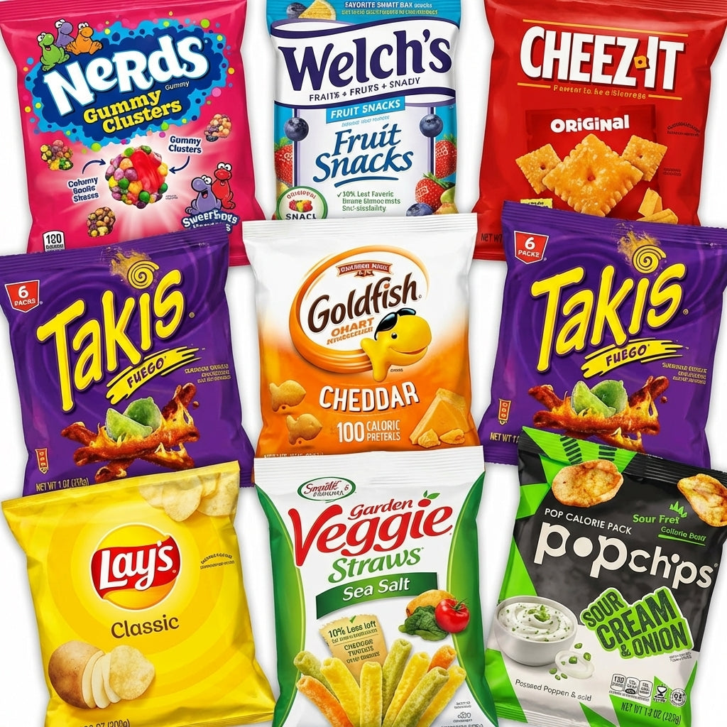 65 Count Snack Variety Gift Box – Assorted Sweet & Savory Snacks Ready-to-Gift Care Package