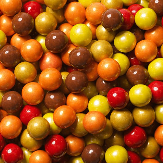 Delight Trick-or-Treaters with Crunchy Chocolate Candy – 5LB Bulk Pack of Candy-Coated Chocolate Balls in Autumn Colors – Perfect for Halloween Parties, Candy Bowls & Festive Favors