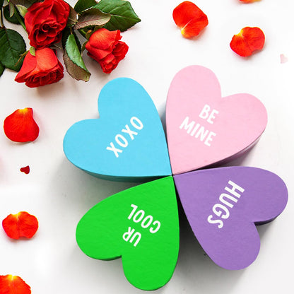 Kisses in Conversation Heart Boxes, Thoughtfully Designed Chocolate Box Bulk, Ideal Small Chocolate Gift Box for Mother's Day, Perfect Surprise for Mom