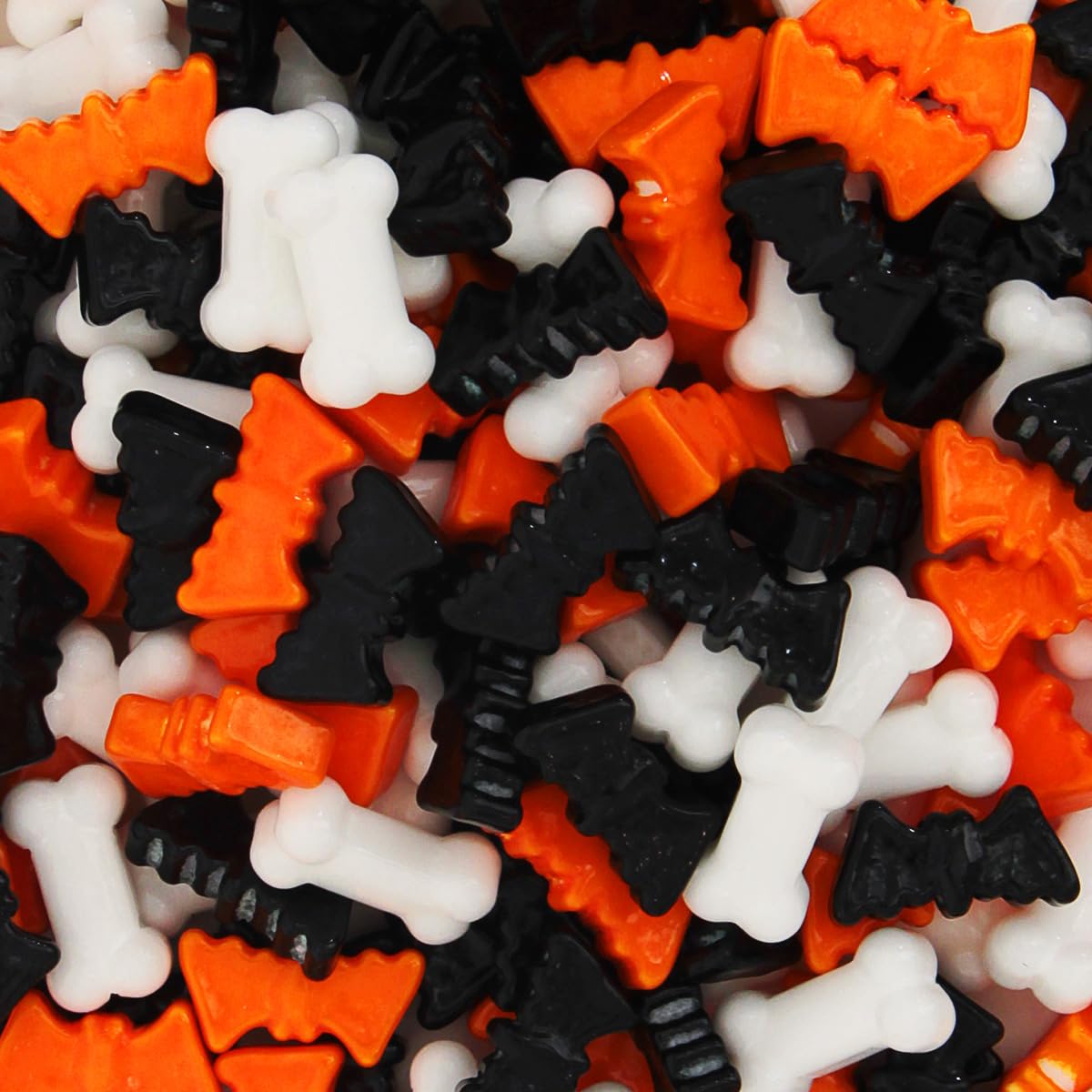 Bulk Halloween Candy – 2lb Spooky Bats & Bones Hard Candy – Black & Orange Party Treats for Trick-Or-Treat, Candy Buffets & Spooky Celebrations