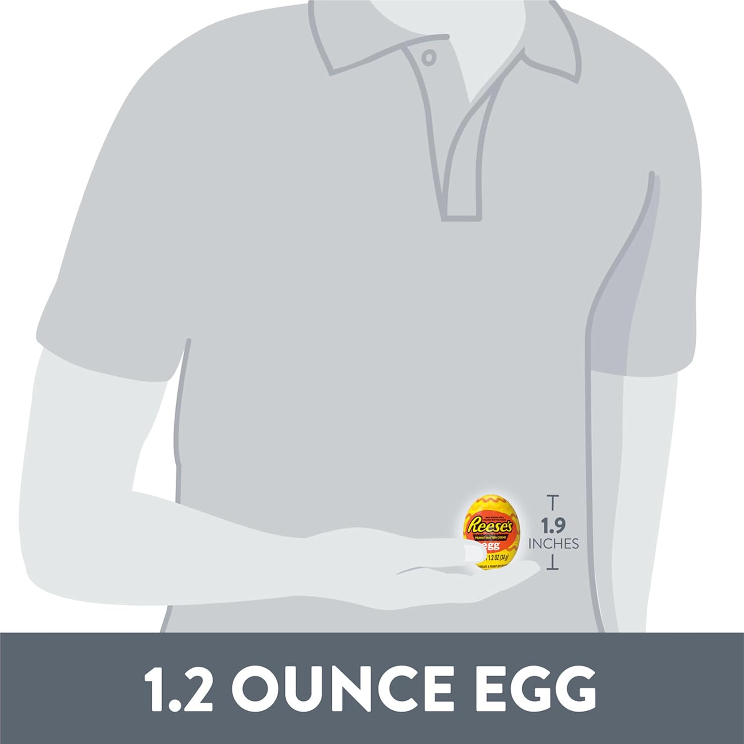 REESE'S Milk Chocolate Peanut Butter Creme Eggs Candy, Easter, 1.2 oz Box (4 Pieces)