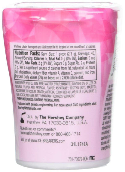 Hersheys Ice Breakers Cubes Sugar-Free Gum, Bubble Breeze, 4 Count (Pack of 4)