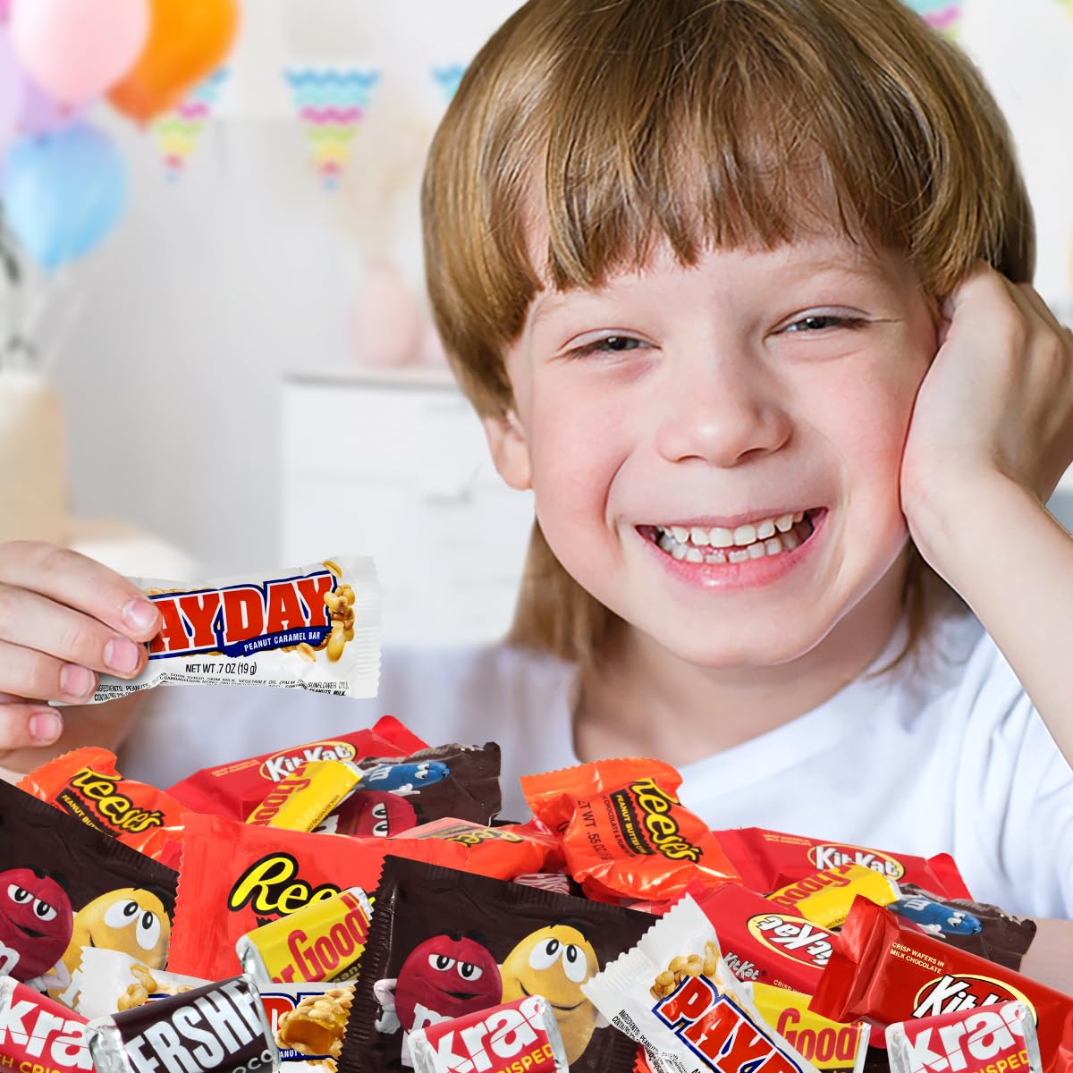 Assorted Chocolate Candy Mix - Individually Wrapped Milk, Dark, and White Chocolates - 5lb Bulk Variety Pack for Snacking, Sharing, and Gifting - Ideal for Home, Office, and Events