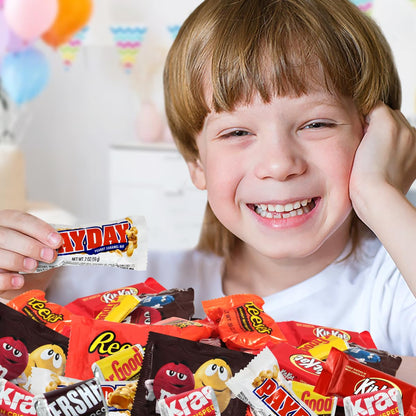 Assorted Chocolate Candy Mix - Individually Wrapped Milk, Dark, and White Chocolates - 5lb Bulk Variety Pack for Snacking, Sharing, and Gifting - Ideal for Home, Office, and Events