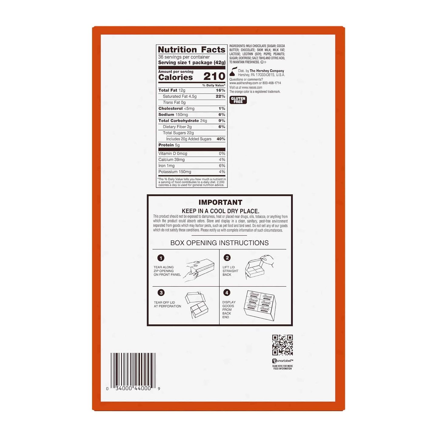 Reese's Peanut Butter Cups (1.5 Ounce, 36 Count)