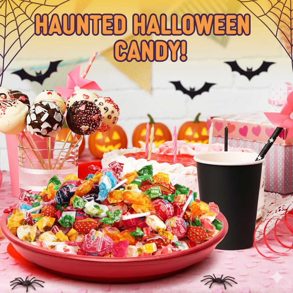 Halloween Assorted Candy Variety Pack – 4 LB Trick or Treat Ready Mix - Bulk Bag of Individually Wrapped, Naturally Flavored Sweets – Perfect for Piñatas, Kids’ Parties & Birthday Games