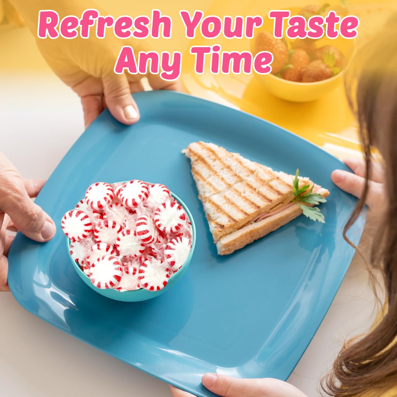 Bulk Starlight Peppermints Hard Candy – Approx. 180 Pieces, 2 lb Bag – Individually Wrapped Peppermint Discs for Parties, Candy Bowls & Holiday Treats