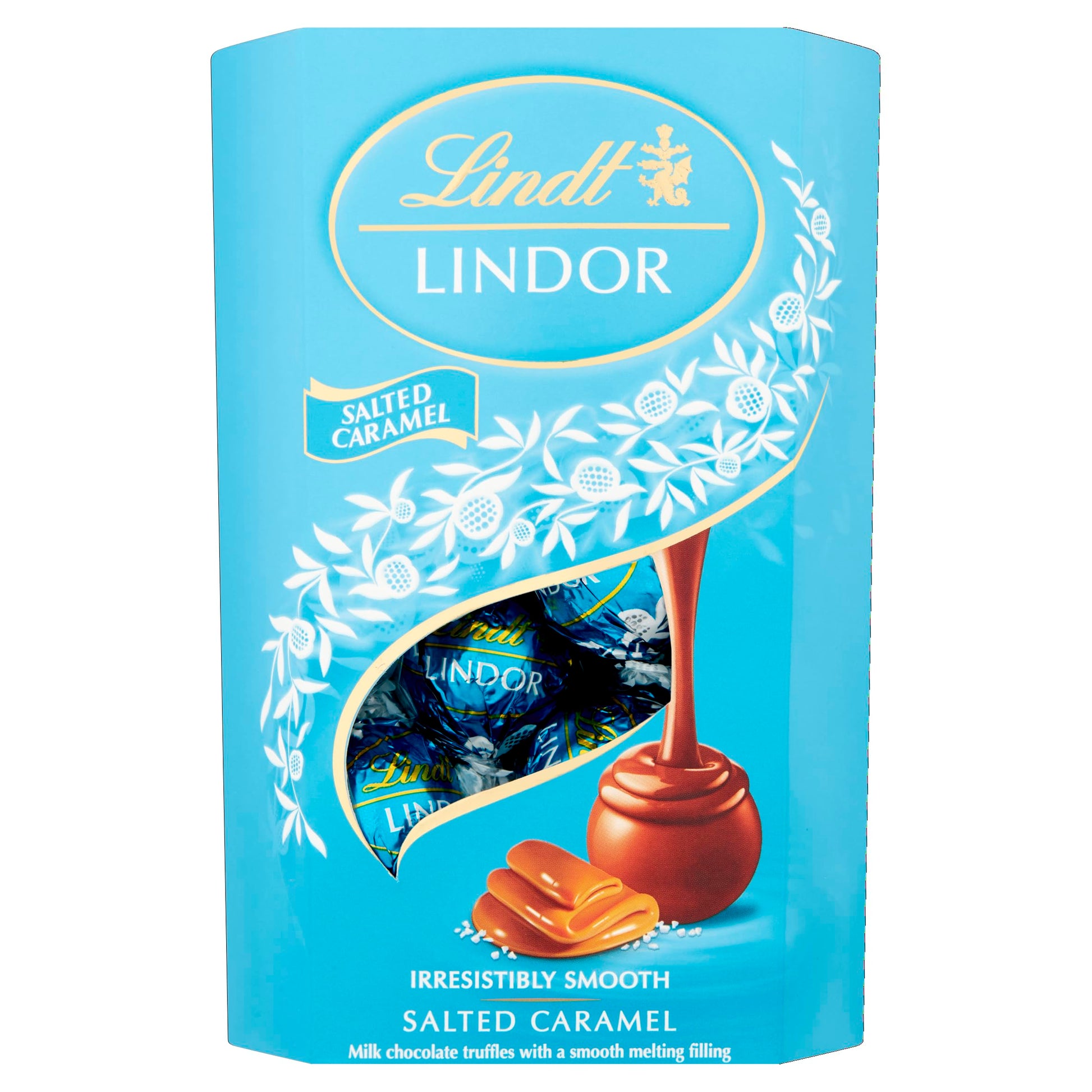 Lindt LINDOR Milk Chocolate Candy Truffles Bulk Box, Smooth Center, 25.4 oz, 60 Count, Chocolate Candy Bulk