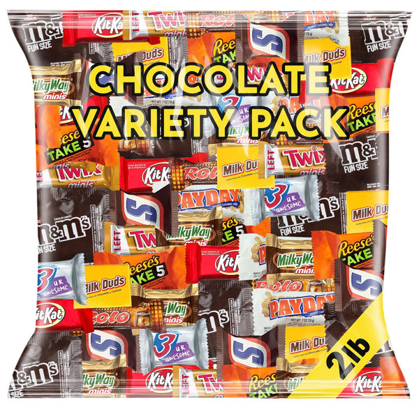 Assorted Chocolate Candy Variety Pack 2 lb – Bulk Individually Wrapped Chocolates for Parties, Gifting, Holidays & Everyday Indulgence – Premium Name-Brand Mix for All Occasions
