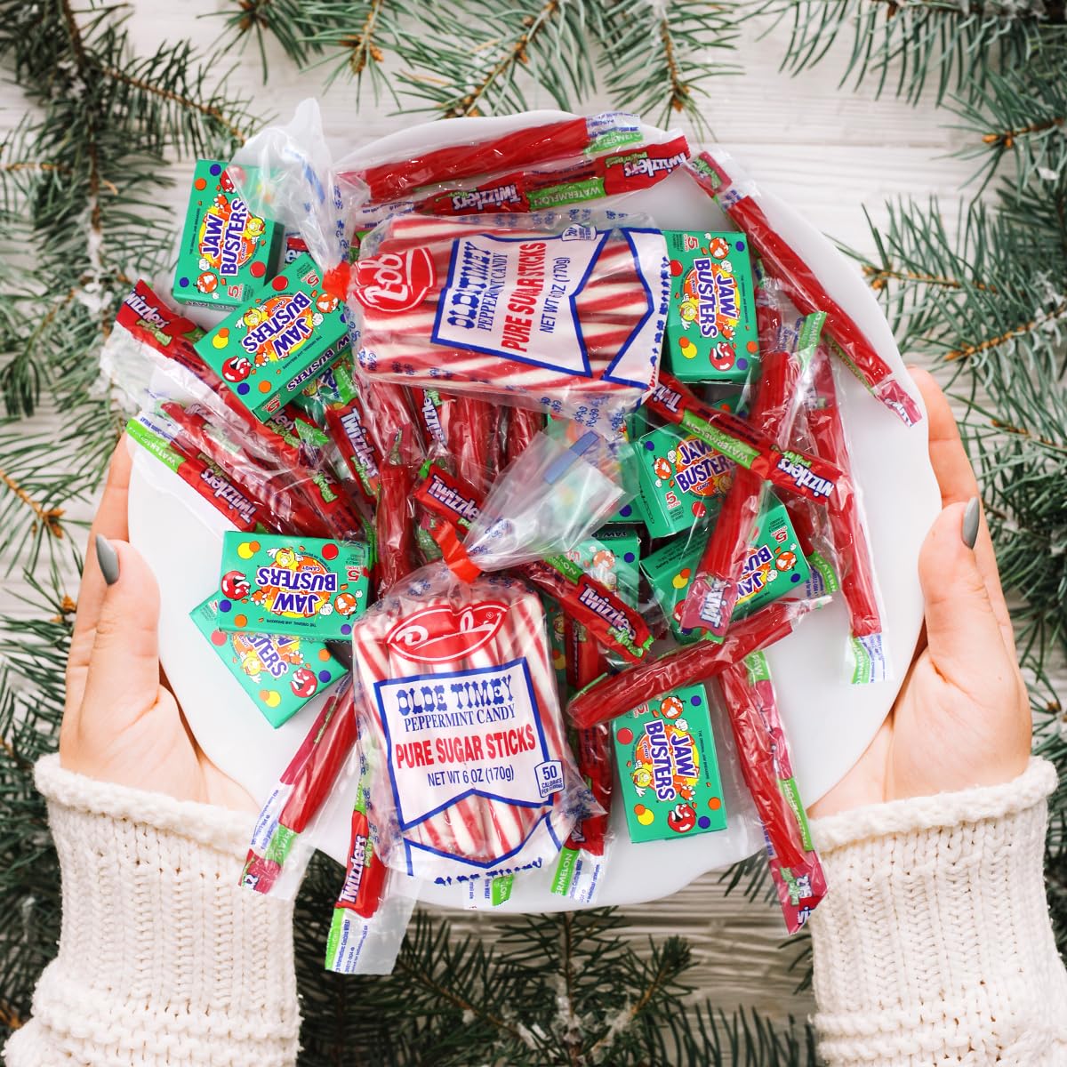 Kandy Korner Candy Sweet Variety Pack Classic Winter Flavors - 5lb Bulk Hard Candy Bobs Olde Timey Peppermint Pure Sugar Sticks Candy and Jaw Busters for family and friends