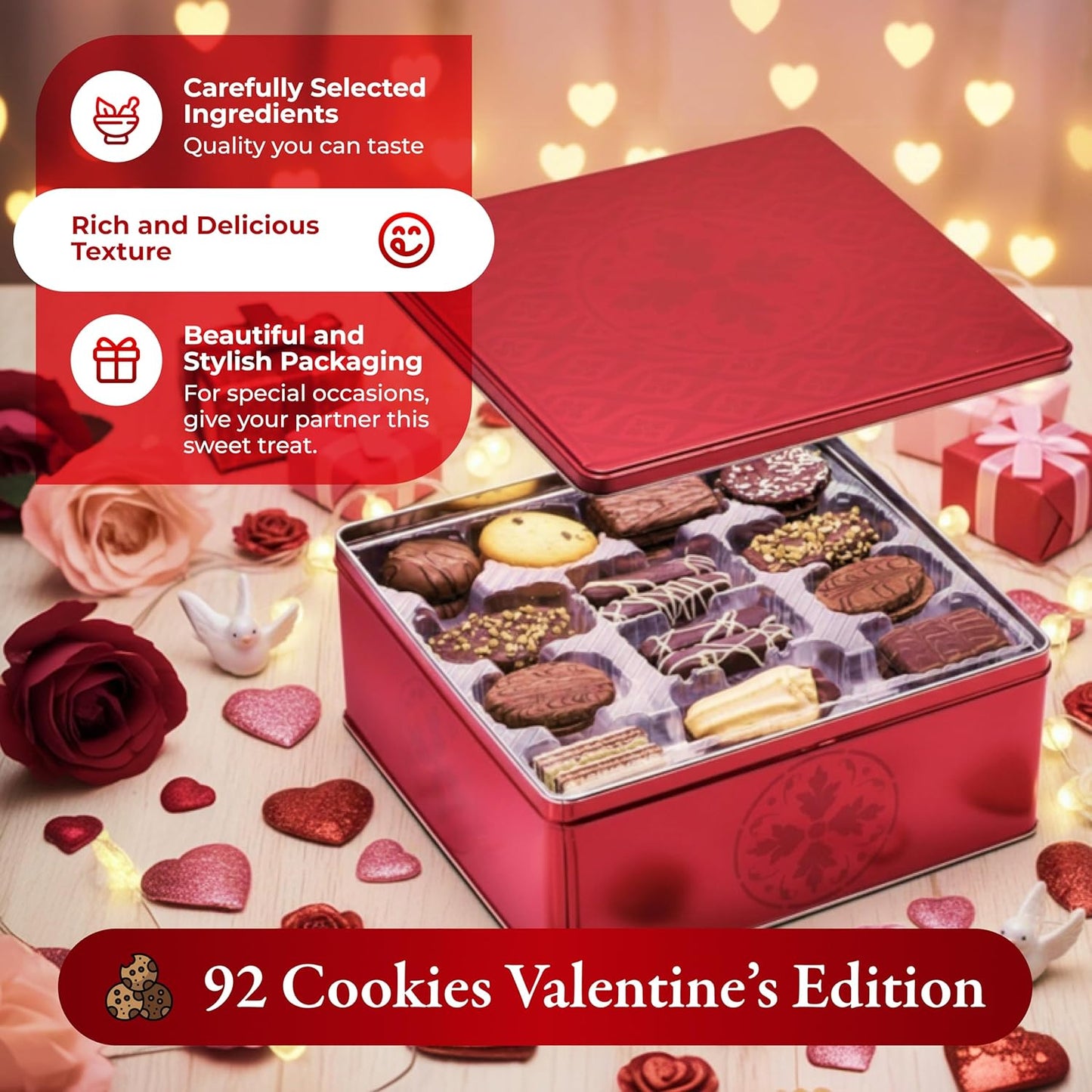 Lambertz European Easter Cookie Tin – 92 Assorted Cookies, 10 Varieties – Easter Gift Box For Gifting, Dessert Tables And Holiday Sharing – 26 Ounces