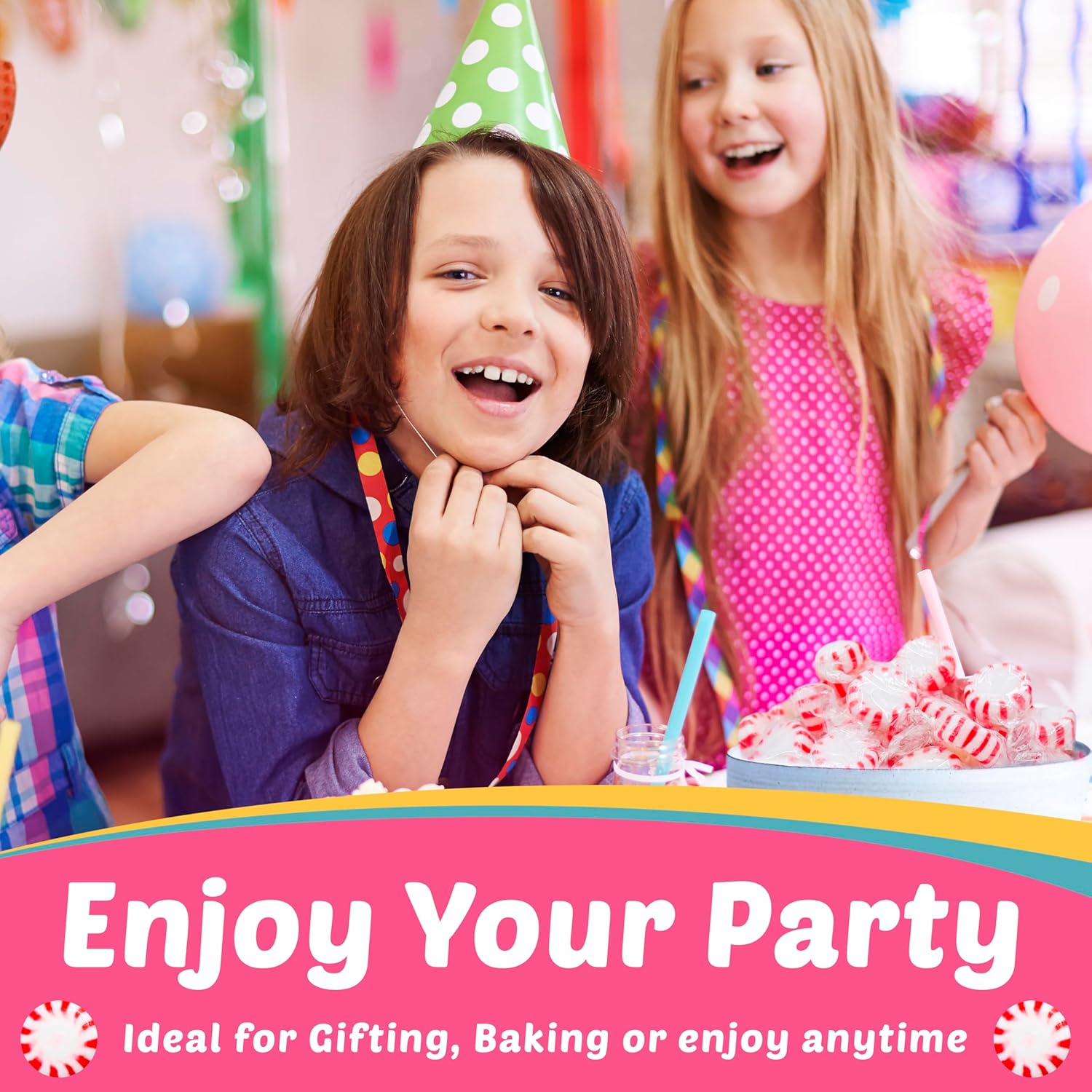 Bulk Starlight Peppermints Hard Candy – Approx. 180 Pieces, 2 lb Bag – Individually Wrapped Peppermint Discs for Parties, Candy Bowls & Holiday Treats