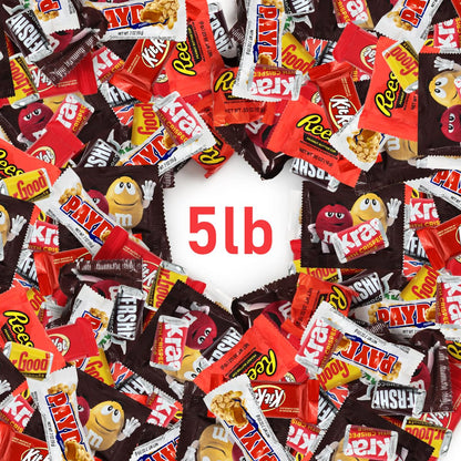 Assorted Chocolate Candy Mix - Individually Wrapped Milk, Dark, and White Chocolates - 5lb Bulk Variety Pack for Snacking, Sharing, and Gifting - Ideal for Home, Office, and Events