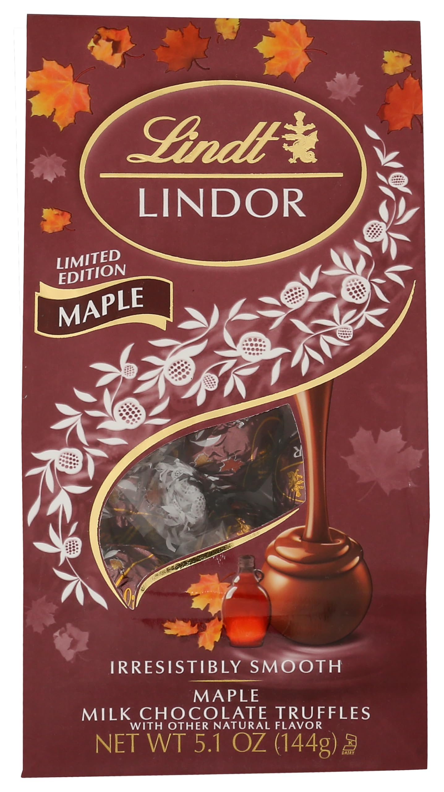 Lindt LINDOR Milk Chocolate Candy Truffles Bulk Box, Smooth Center, 25.4 oz, 60 Count, Chocolate Candy Bulk