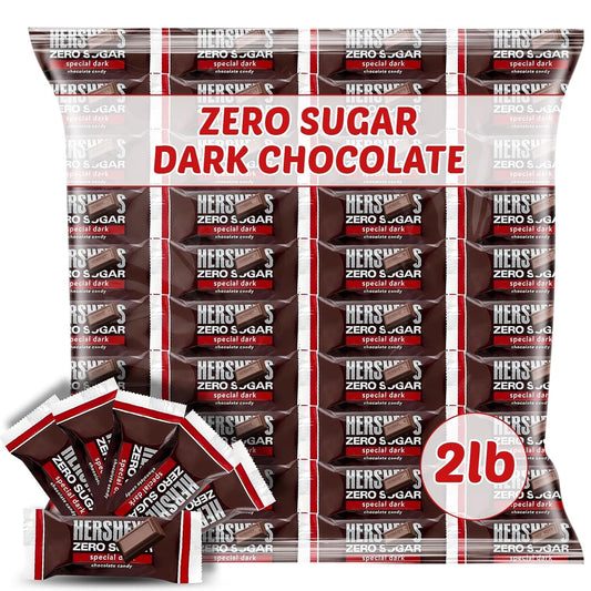 Sugar Free Special Dark Chocolate Miniature Bars – 2LB Bulk No Sugar Added Chocolate Treats – Individually Wrapped for Sharing, Gifting & Snacking