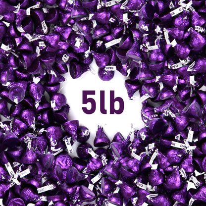 Kisses Special Dark Chocolate – Approx. 500 Pieces - Mildly Sweet Bulk Candy, Great for Christmas Parties, Stocking Stuffers & Office Treats, 5 lb Bag