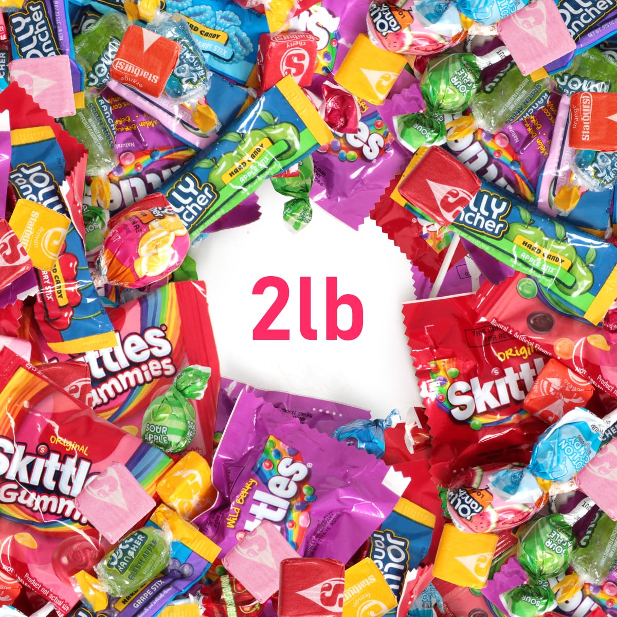 Candy Variety Pack, 2lb Bag of Candy Individually Wrapped, The Ultimate Candies Variety Pack for All Occasions, Assortment Candies Perfect for Parties and More