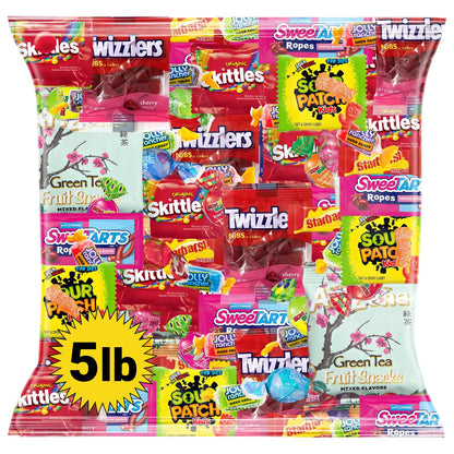 Ultimate Candy Variety Pack – 5 LB of Assorted Fruit-Flavored Candies, Chews & Gummies – Individually Wrapped – Perfect for Parties, Birthdays, Office Treats, Piñatas & Everyday Snacking