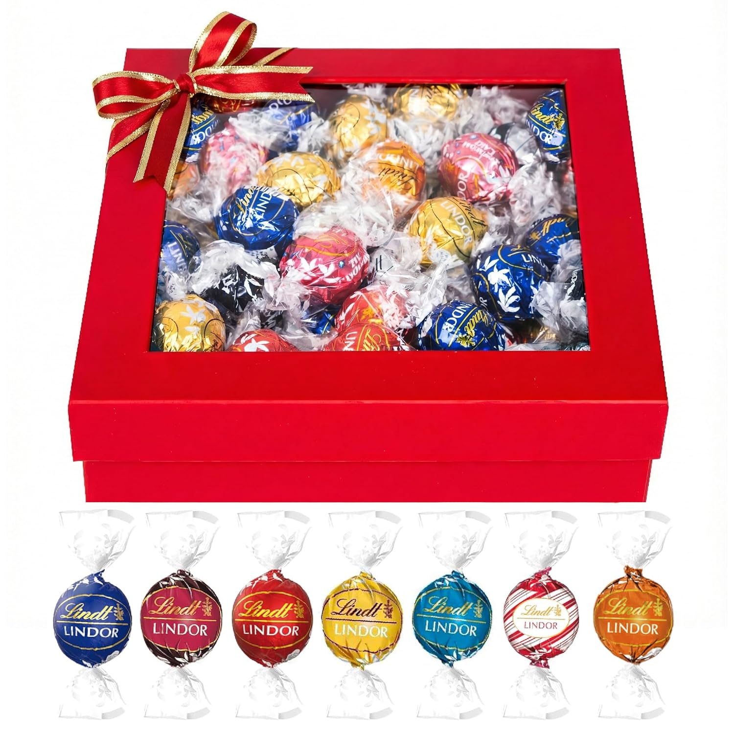 Premium Chocolate Truffles in Elegant Gift Box, 50-Piece Assorted Chocolate Delights - Ideal for Gifting & Sharing with Loved Ones.