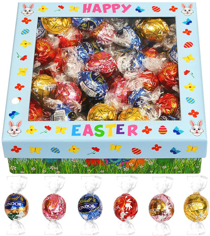 Easter Chocolate Truffles Gift Box, 50 Gourmet Individually