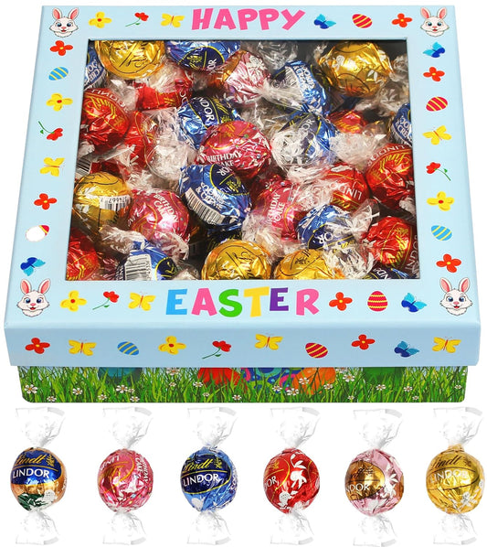 Easter Chocolate Truffles Gift Box, 50 Gourmet Individually