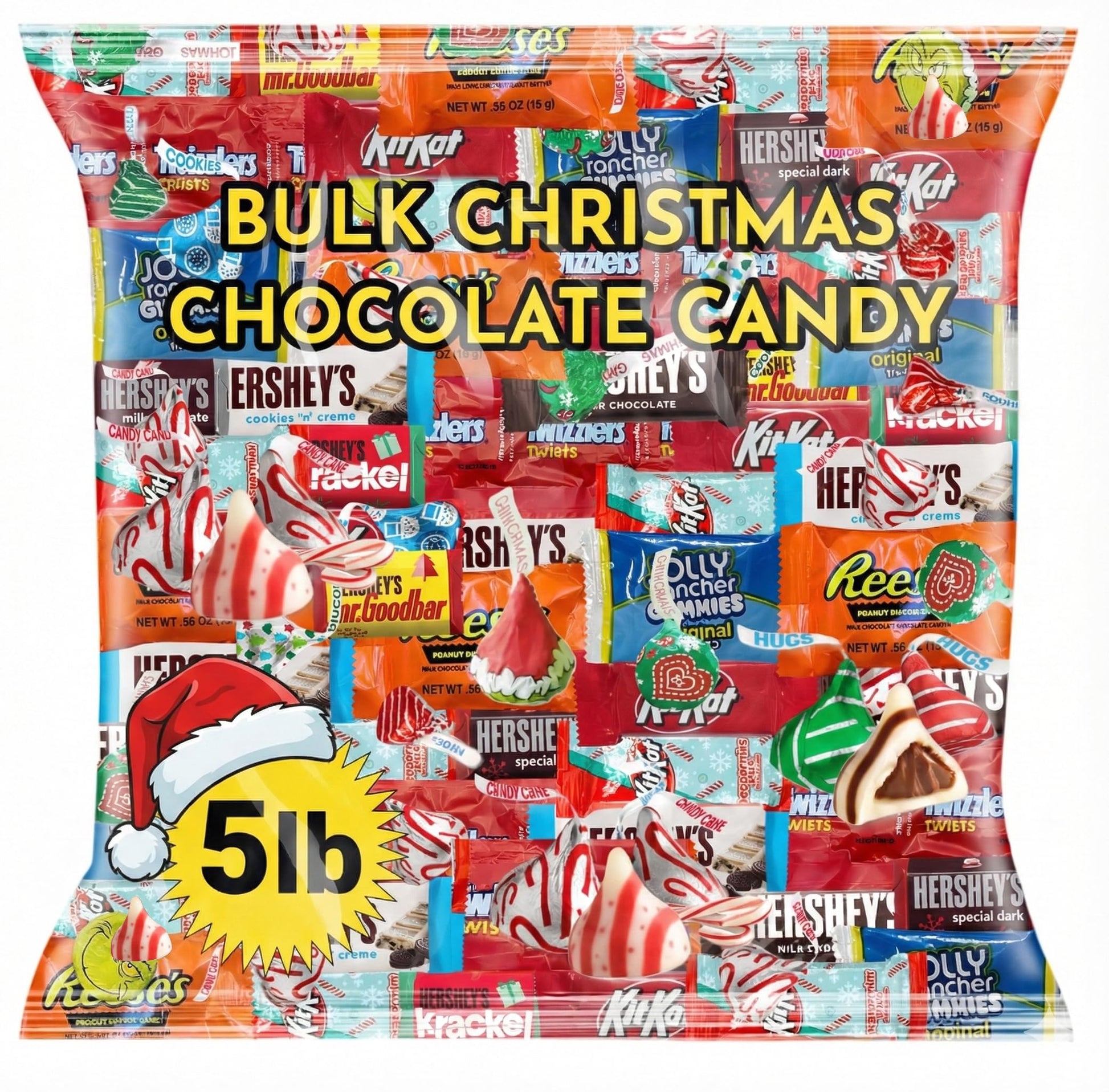 Candy & Chocolate Mix – 5 lb Bulk Variety Pack with Individually Wrapped Treats – for Parties & Sharing