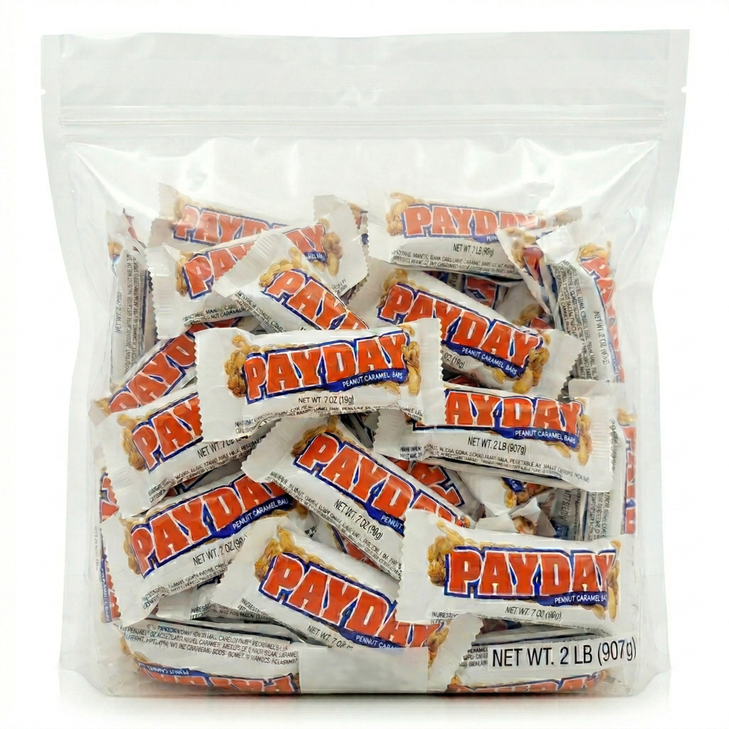 PayDay Candy Bars, 2 lb Bulk Pack, Individually Wrapped Peanut Caramel Snack Bars for Sharing, Parties, Office & Classroom Treats