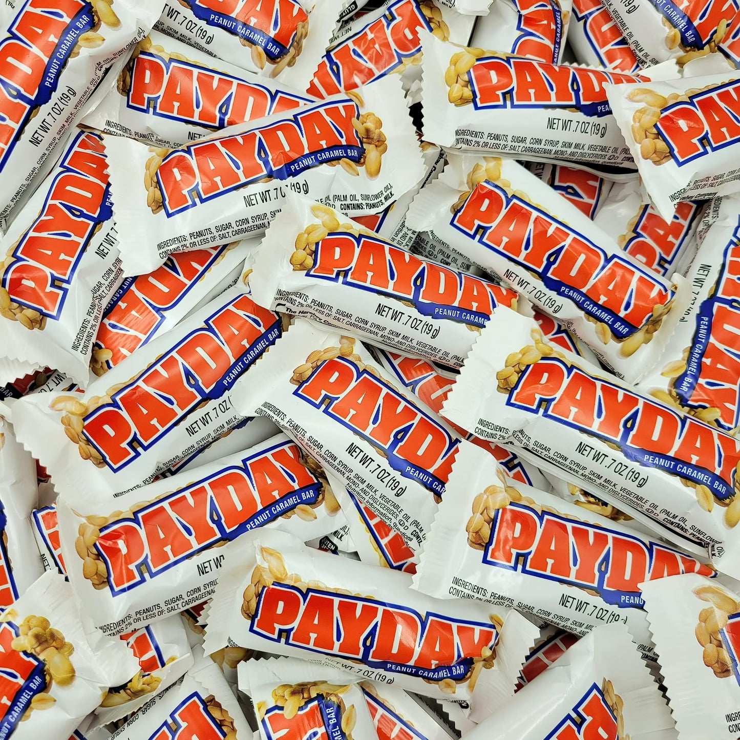 PayDay Candy Bars, 2 lb Bulk Pack, Individually Wrapped Peanut Caramel Snack Bars for Sharing, Parties, Office & Classroom Treats