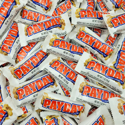 PayDay Candy Bars, 2 lb Bulk Pack, Individually Wrapped Peanut Caramel Snack Bars for Sharing, Parties, Office & Classroom Treats