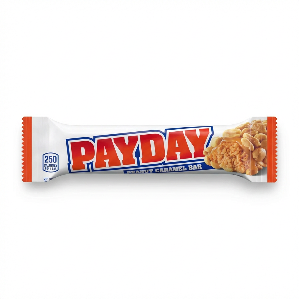 PayDay Candy Bars, 2 lb Bulk Pack, Individually Wrapped Peanut Caramel Snack Bars for Sharing, Parties, Office & Classroom Treats
