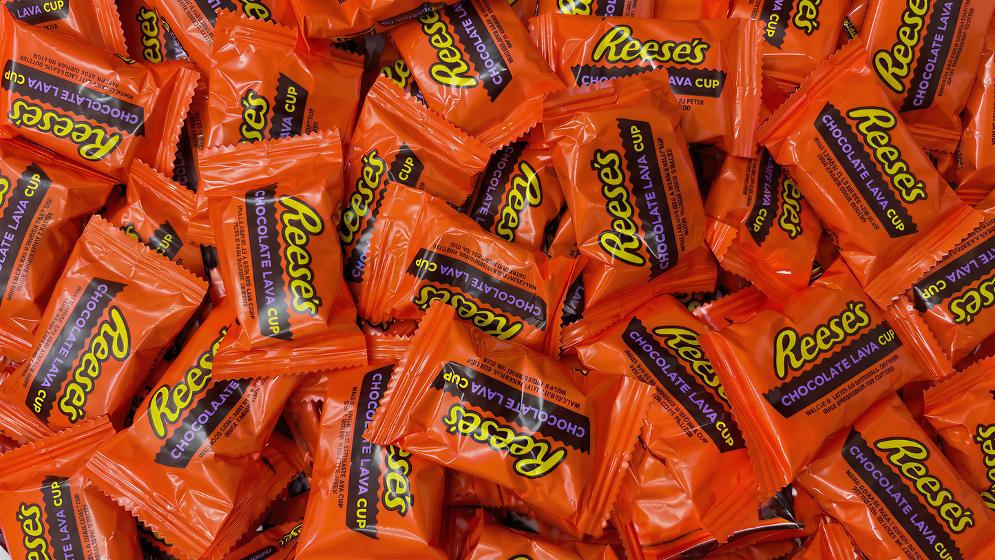 Reese’s Chocolate Lava Cups, 2 lb Bulk Pack, Individually Wrapped Peanut Butter Cups for Sharing, Parties, Office & Classroom Treats