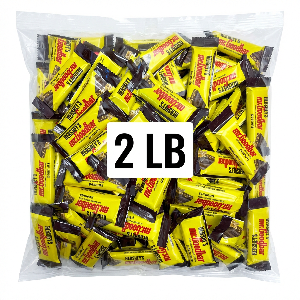Mr. Goodbar Candy Bars, 2 lb Bulk Pack, Individually Wrapped Peanut Chocolate Bars for Sharing, Parties, Office & Classroom Treats