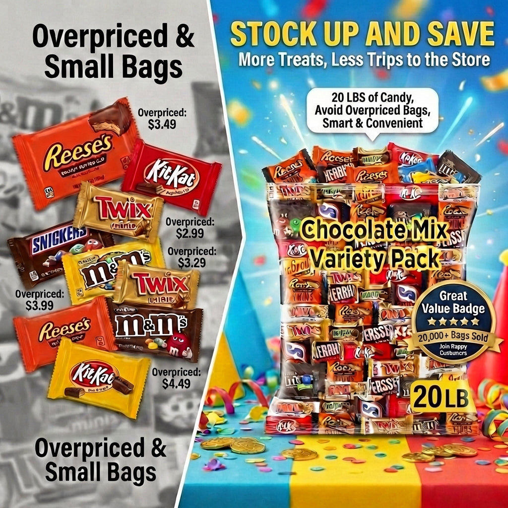 Chocolate Variety Pack, Assorted Individually Wrapped Candy (20 Pound)