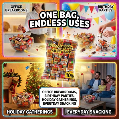 Chocolate Variety Pack, Assorted Individually Wrapped Candy (10 Pound)