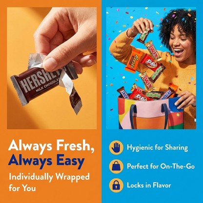 Chocolate Variety Pack, Assorted Individually Wrapped Candy (2 Pound)