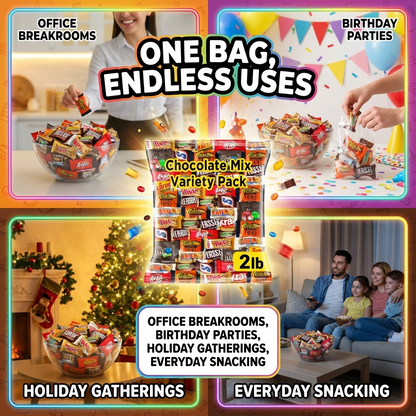 Chocolate Variety Pack, Assorted Individually Wrapped Candy (2 Pound)